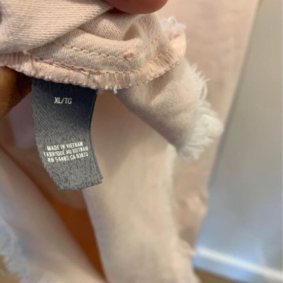 AERIE sleeveless raw hem dress. Pale pink. Rope detail. Peplum style. R… - Picture 8 of 9